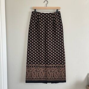 Vintage Briggs Patterned Maxi Skirt